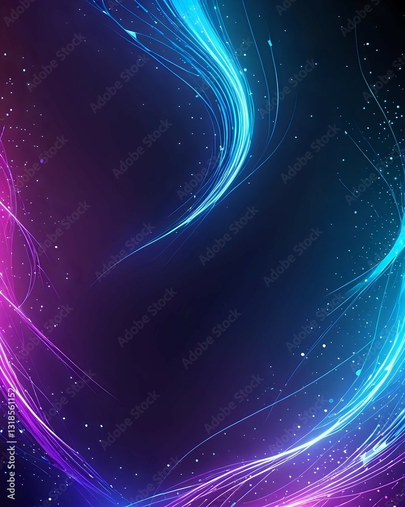 Obraz premium digital background neon glow galaxy
