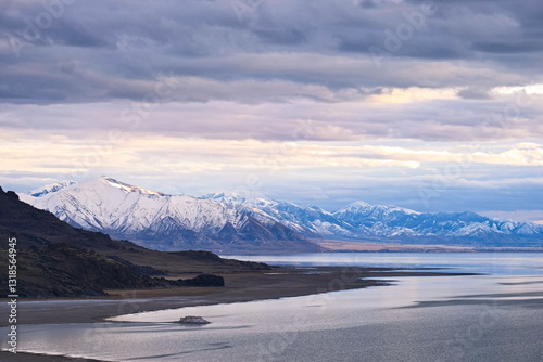 snow covered mountains