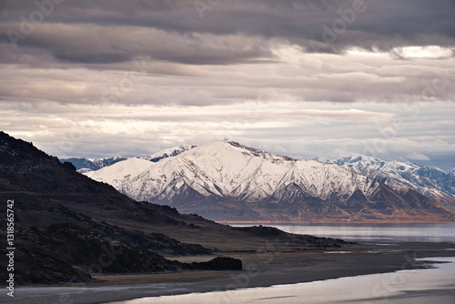 snow covered mountains