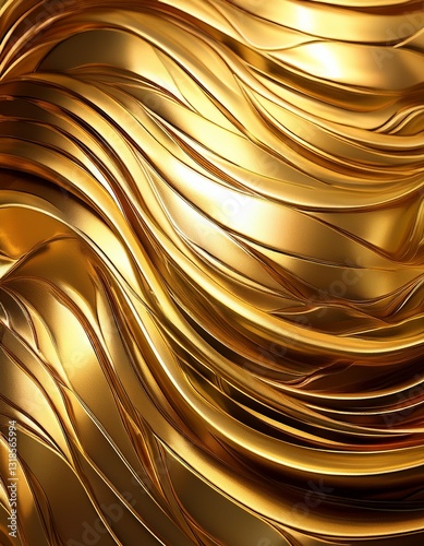 光沢を持つゴールドのマット金属