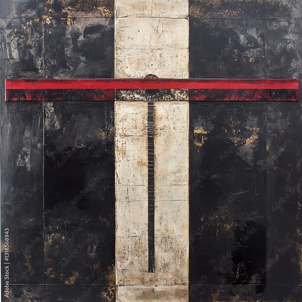 Abstract Expressionism: Black, White, and Red