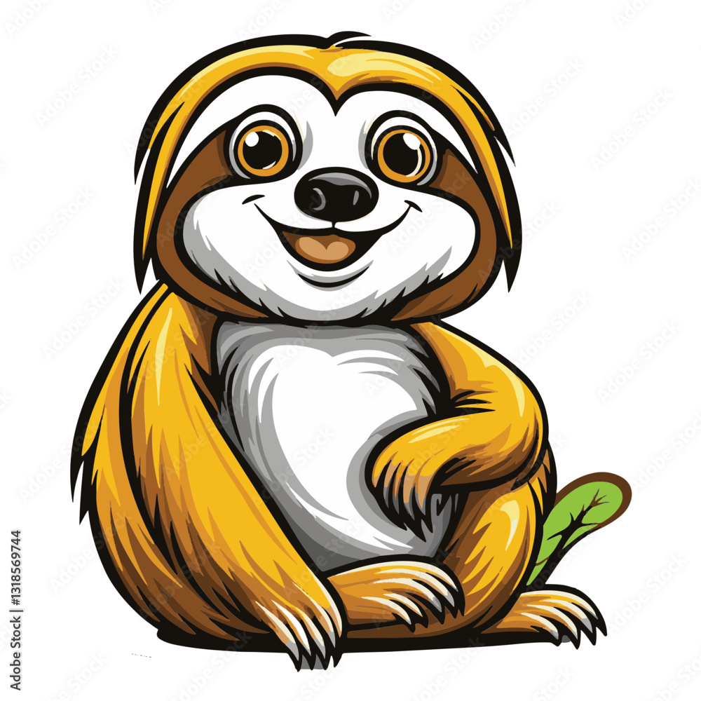 Obraz premium Sloth cartoon illustration 