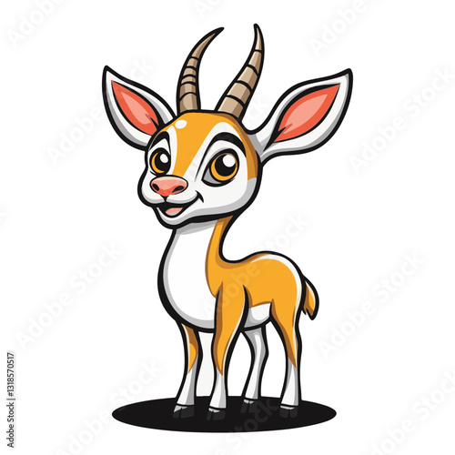 Antelope  cartoon vector illustration 