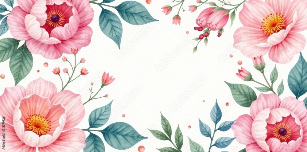 Obraz premium Soft watercolor floral pattern with pastel colors and delicate brushstrokes , pastel colors, flowers, garden