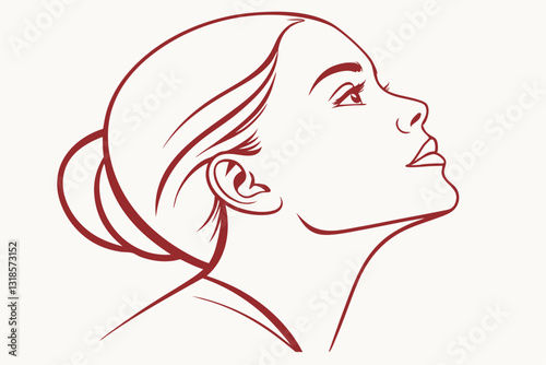 woman head vector silhouette