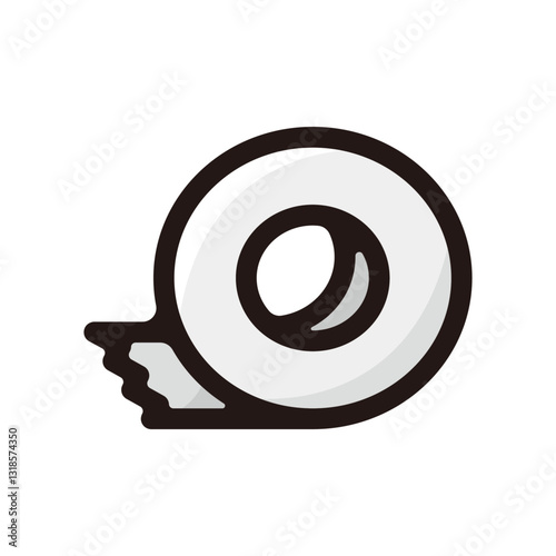 Duct tape illustration icon.Simple vector outline, clipart for graphic design.