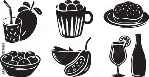 Food and drink silhouettes