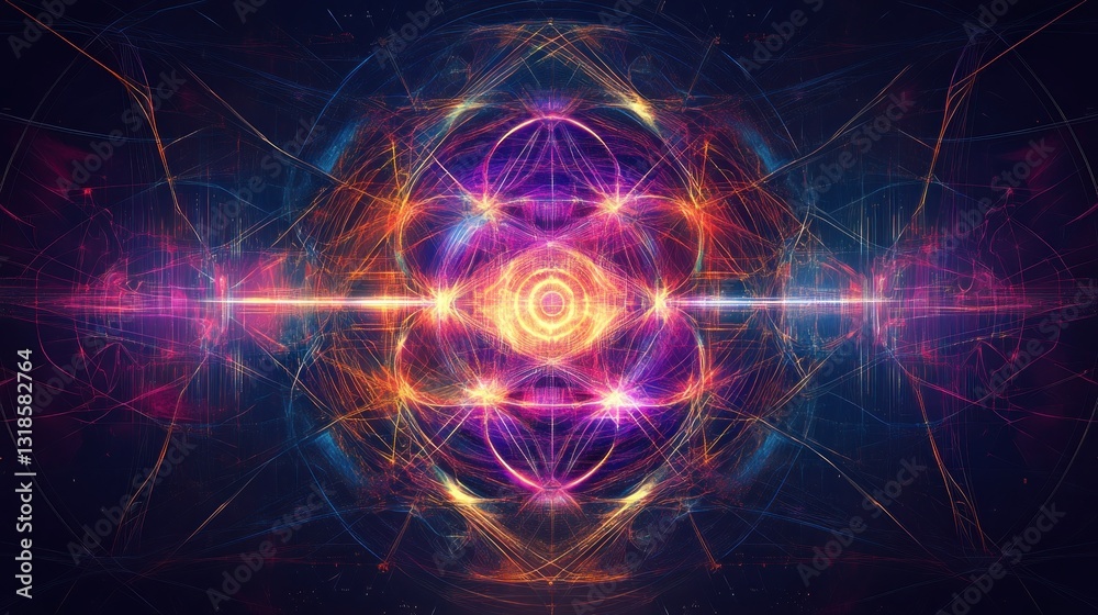 Obraz premium Abstract energy vortex in dark space