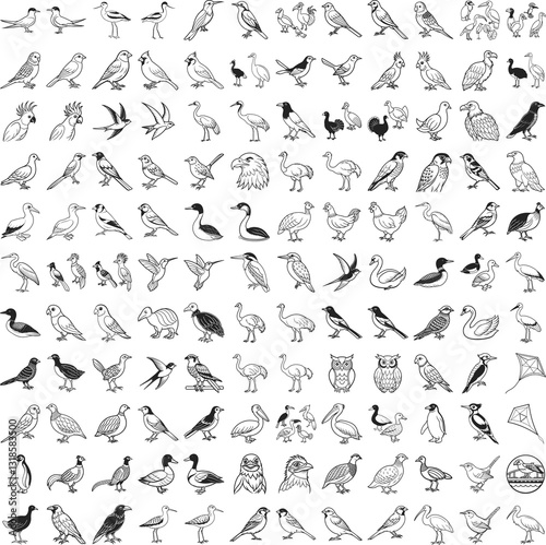 vector seamless pattern with hand drawn icons