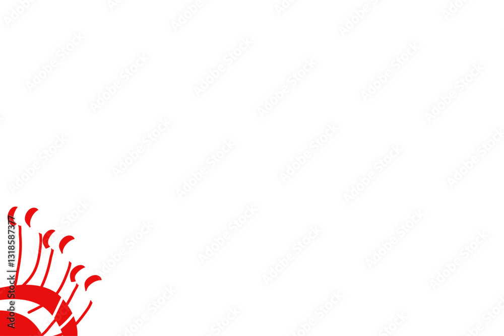Obraz premium Red curve on a white background vector