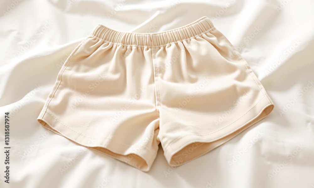 A breathable bamboo-fabric shorts mockup A breathable bamboo-fabric shorts mockup