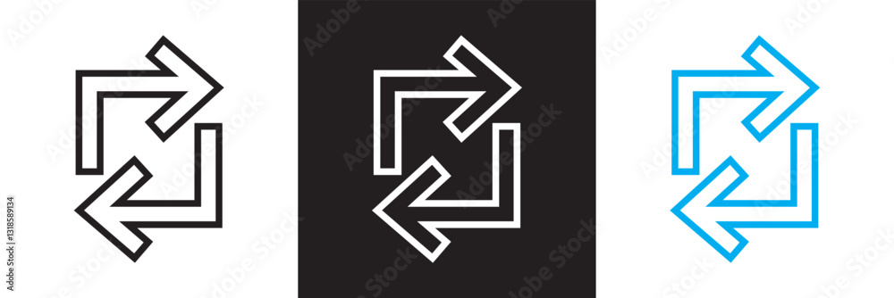 Refresh icon . Reload and Update icon. Vector illustration. isolated on white and black background. EPS 10 Refresh icon . Reload and Update icon. Vector illustration. isolated on white and black background. EPS 10