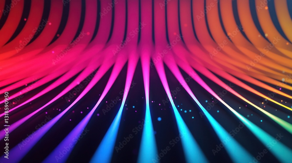 Vibrant Wave Patterns in Colorful Gradient Displaying Energy and Movement Vibrant Wave Patterns in Colorful Gradient Displaying Energy and Movement