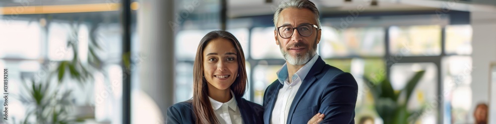 Portrait of a young woman in an office space. Portrait of a young woman in an office space.