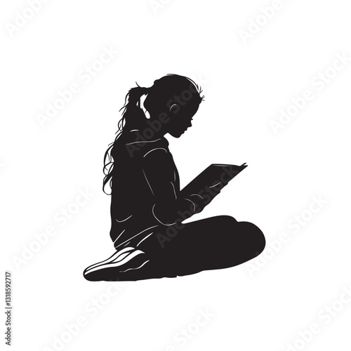 girl with book