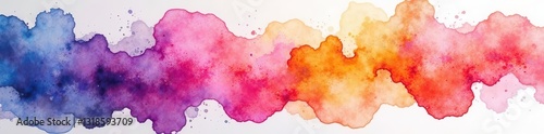 Vibrant watercolor washes, ideal for business cards , saturated, soft, aquarelle