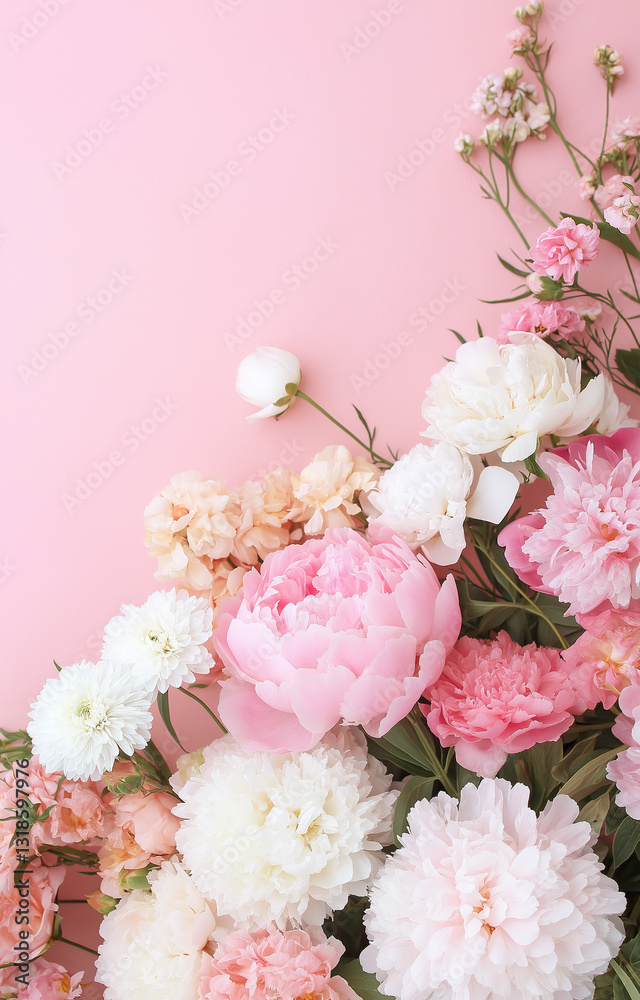 Delicate blossoms arranged beautifully against a soft backdrop Delicate blossoms arranged beautifully against a soft backdrop
