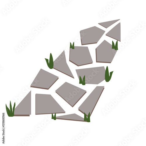 Stone Path Vector Illustration 