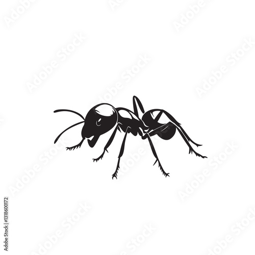 ant isolated on white background