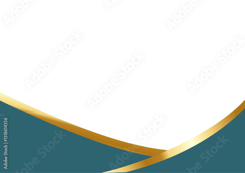 dark blue and Gold Letterhead Header Divider Template Set
