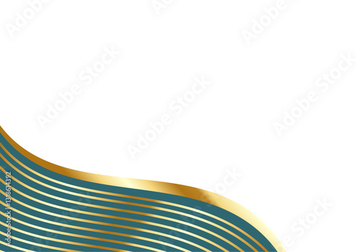 dark blue and Gold Letterhead Header Divider Template Set

