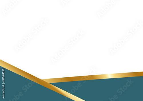 dark blue and Gold Letterhead Header Divider Template Set
