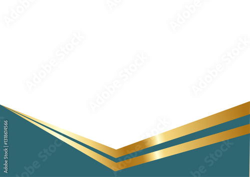dark blue and Gold Letterhead Header Divider Template Set
