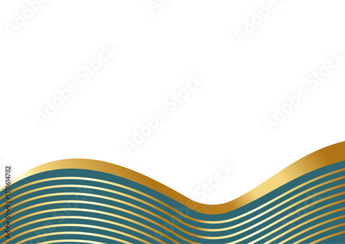 dark blue and Gold Letterhead Header Divider Template Set
