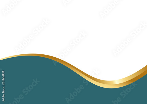 dark blue and Gold Letterhead Header Divider Template Set
