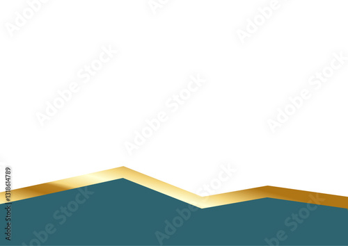 dark blue and Gold Letterhead Header Divider Template Set
