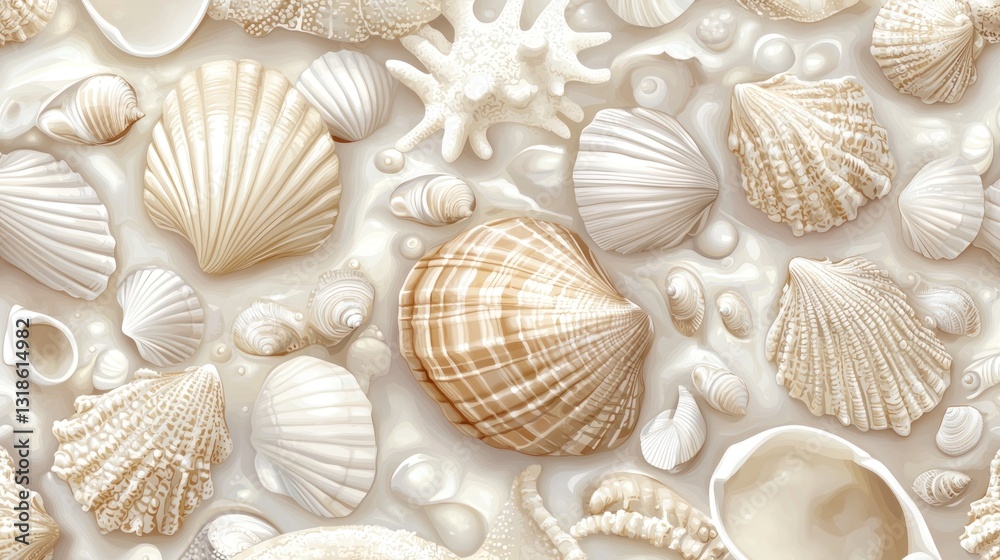 Seashell arrangement Seashell arrangement
