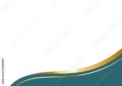 dark blue and Gold Letterhead Header Divider Template Set
