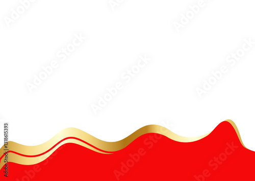  red and Gold Letterhead Header Divider Template Set