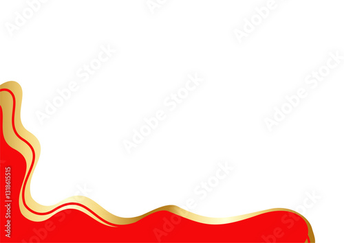  red and Gold Letterhead Header Divider Template Set