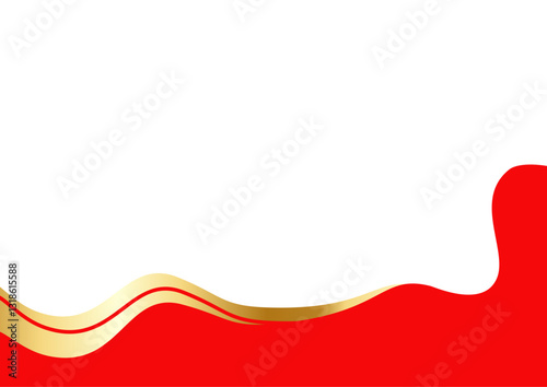  red and Gold Letterhead Header Divider Template Set