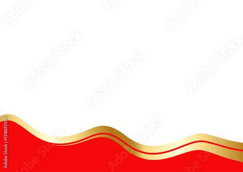  red and Gold Letterhead Header Divider Template Set