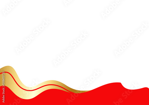  red and Gold Letterhead Header Divider Template Set