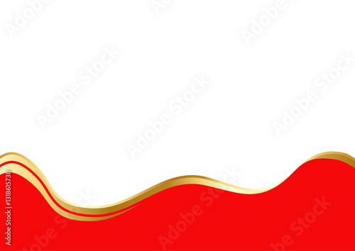  red and Gold Letterhead Header Divider Template Set