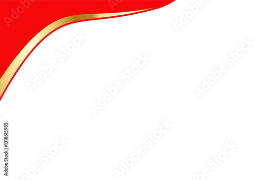  red and Gold Letterhead Header Divider Template Set