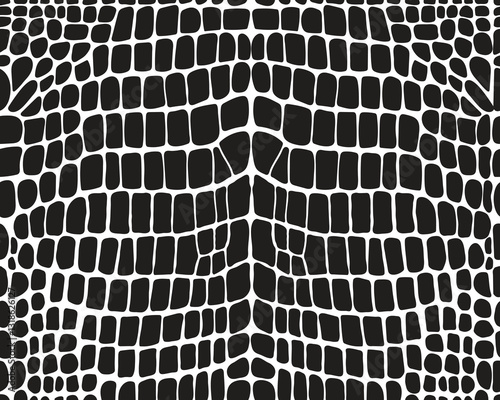 Seamless pattern of alligator skin on a white background 