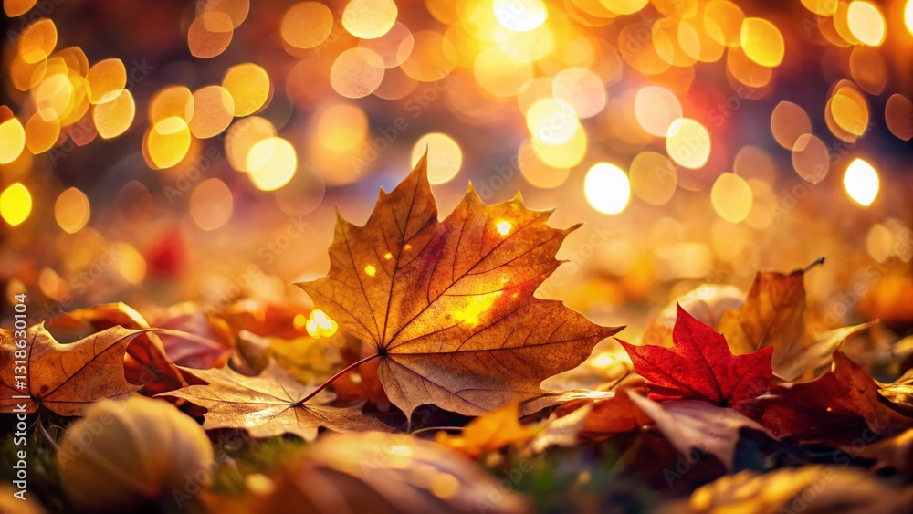 Soft Focus Autumn Leaves with Bokeh Background - Nature Photography Soft Focus Autumn Leaves with Bokeh Background - Nature Photography