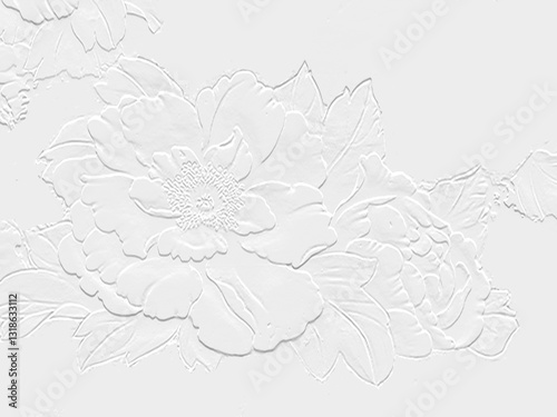 embossed image of flower