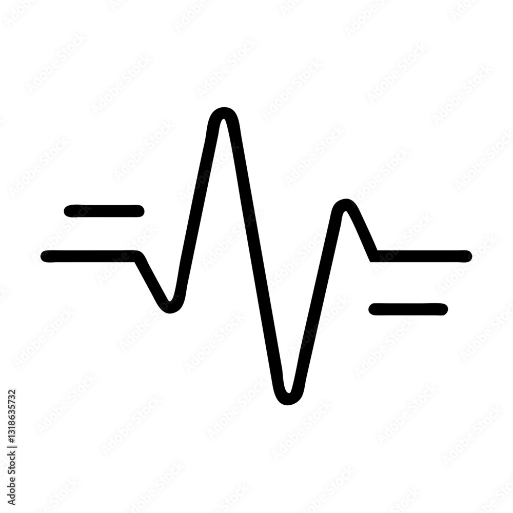 audio waveform icon, audio waveform line art - simple line art of audio waveform, perfect for audio waveform logos and icons audio waveform icon, audio waveform line art - simple line art of audio waveform, perfect for audio waveform logos and icons