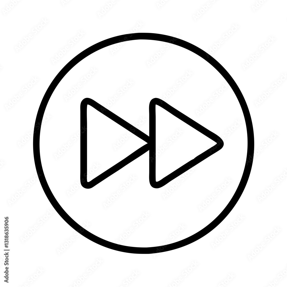 fast forward icon, fast forward line art - simple line art of fast forward, perfect for fast forward logos and icons fast forward icon, fast forward line art - simple line art of fast forward, perfect for fast forward logos and icons