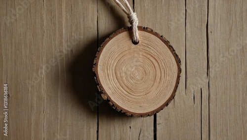 Mockup for branding products made from natural materials with a tag. generative AI