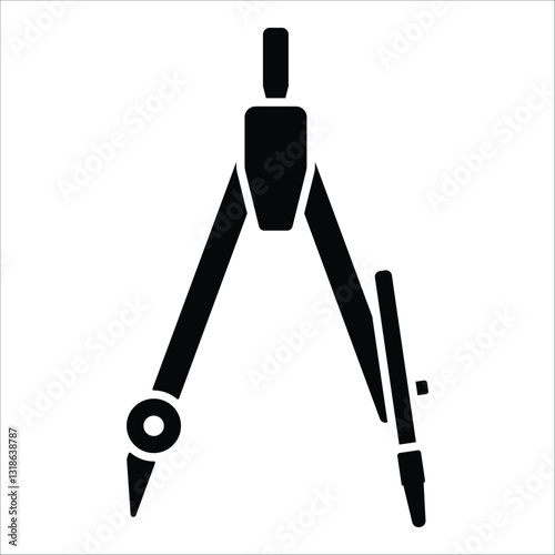Circle Compass  Icon Element For Design