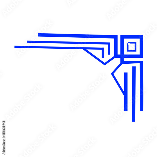 Decorative corners frames doodle set.