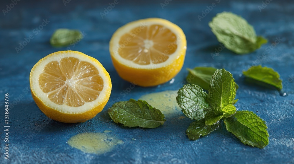 Refreshing Lemon and Mint Still Life Refreshing Lemon and Mint Still Life