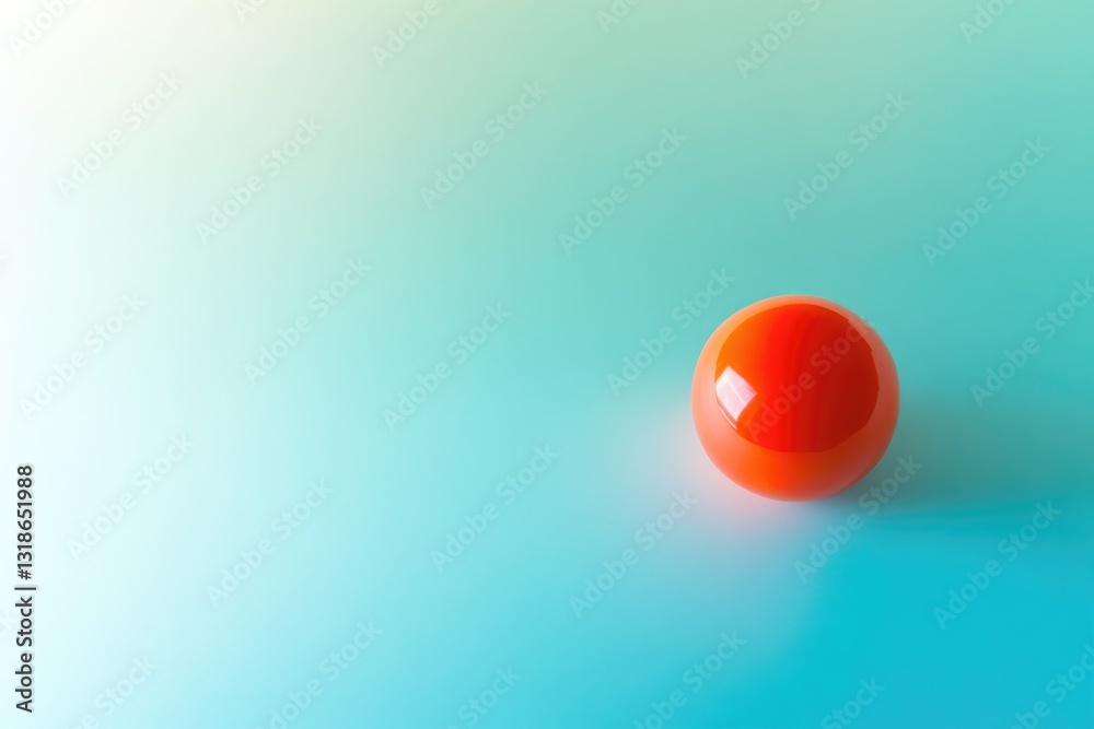 Bright orange sphere sits alone on soft gradient background, evo Bright orange sphere sits alone on soft gradient background, evo