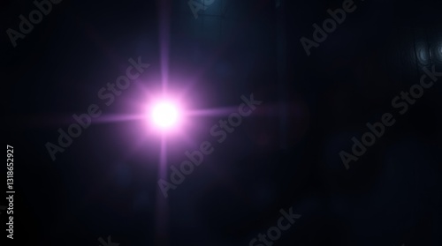 A background template with a bright lens flare, dark tones, unsettling details
